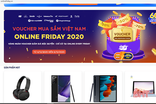 Hà Tĩnh hưởng ứng ngày ngày mua sắm trực tuyến Việt Nam - Online Friday